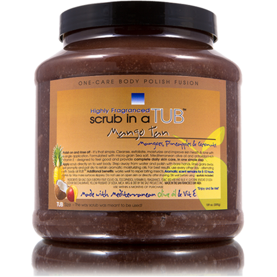 scrub in a TUB 109oz<br>Mango Tan
