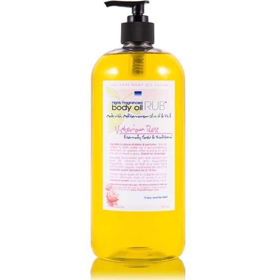 body oil RUB 32oz<br>Victorian Rose