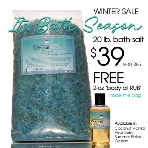 bath salt ART 20LB<br>Ocean<br>FREE ‘body oil RUB’